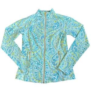 NWT Sigrid Olsen Golf & Tennis Women’s Blue Long Sleeve Full Zip Jacket Small